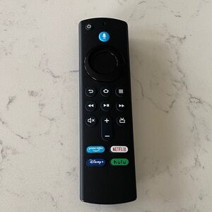 Black Streaming Remote with Voice Assistant